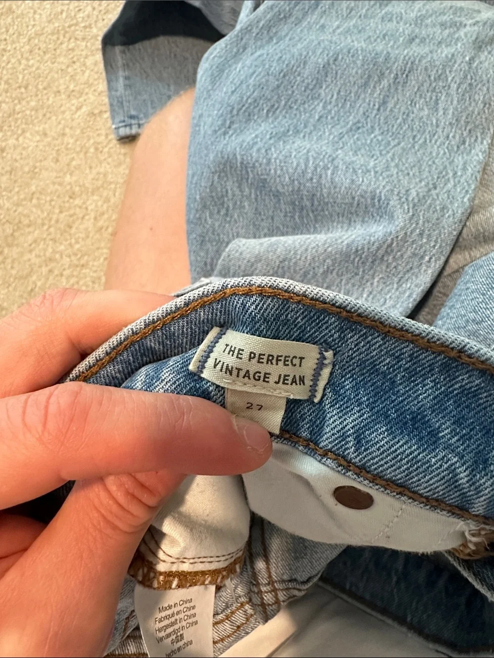 Madewell Light Blue Distressed Straight Leg Jeans